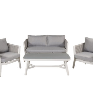 Virya – Salon canapé – Blanc, Gris