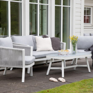 Virya – Salon canapé – Blanc, Gris