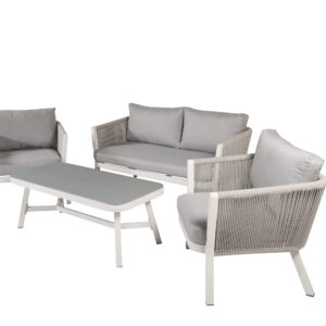 Virya – Salon canapé – Blanc, Gris