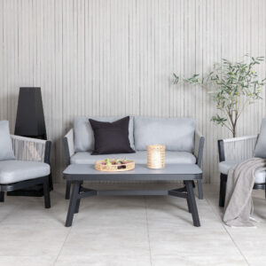 Virya – Salon canapé – Noir, Gris