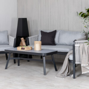 Virya – Salon canapé – Noir, Gris