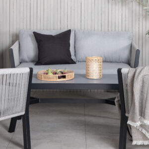 Virya – Salon canapé – Noir, Gris
