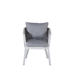 Virya – Chaise de salle à manger – Gris, Blanc – 63 x 73 x 60 cm