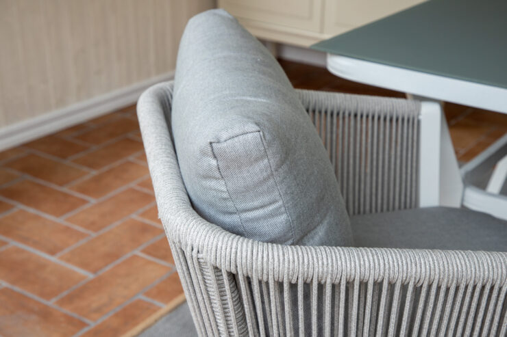 Virya – Chaise de salle à manger – Gris, Blanc – 63 x 73 x 60 cm