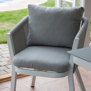 Virya – Chaise de salle à manger – Gris, Blanc – 63 x 73 x 60 cm