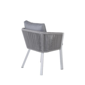 Virya – Chaise de salle à manger – Gris, Blanc – 63 x 73 x 60 cm