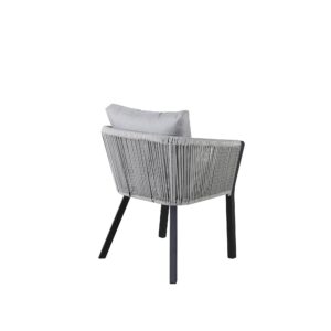 Virya – Chaise de salle à manger – Noir, Gris clair – 63 x 73 x 60 cm