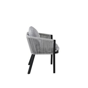 Virya – Chaise de salle à manger – Noir, Gris clair – 63 x 73 x 60 cm