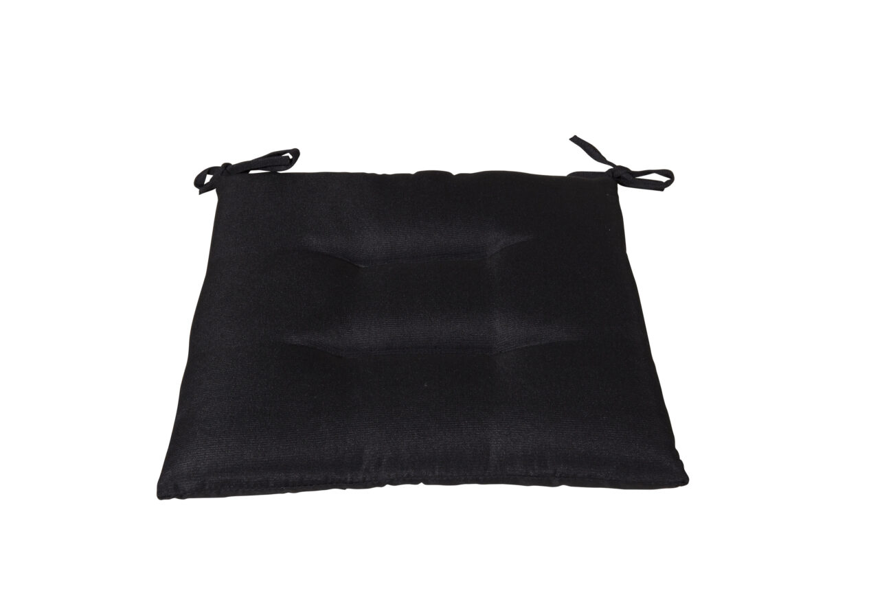 Lina – Coussin de chaise – Noir – 45 x 3 x 42 cm