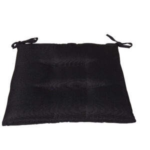 Lina – Coussin de chaise – Noir – 45 x 3 x 42 cm