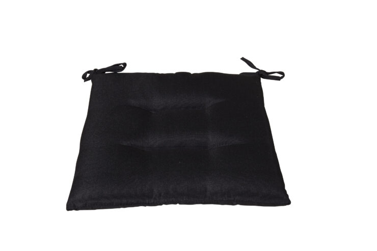 Lina – Coussin de chaise – Noir – 45 x 3 x 42 cm