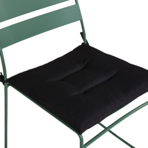 Lina – Coussin de chaise – Noir – 45 x 3 x 42 cm