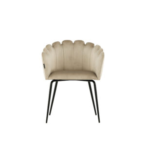 Limhamn – Chaise de salle à manger – Beige, Noir – 54 x 77 x 61 cm