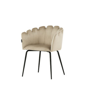 Limhamn – Chaise de salle à manger – Beige, Noir – 54 x 77 x 61 cm