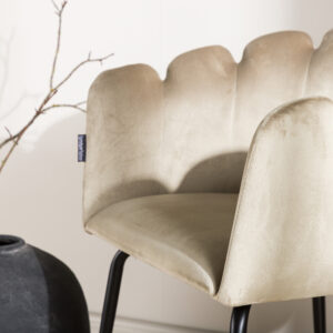 Limhamn – Chaise de salle à manger – Beige, Noir – 54 x 77 x 61 cm