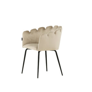 Limhamn – Chaise de salle à manger – Beige, Noir – 54 x 77 x 61 cm