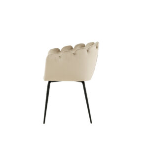 Limhamn – Chaise de salle à manger – Beige, Noir – 54 x 77 x 61 cm