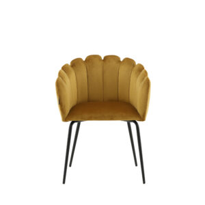 Limhamn – Chaise de salle à manger – Noir, Jaune – 54 x 77 x 61 cm