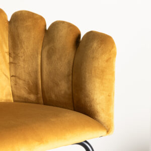 Limhamn – Chaise de salle à manger – Noir, Jaune – 54 x 77 x 61 cm
