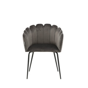 Limhamn – Chaise de salle à manger – Noir, Gris – 54 x 77 x 61 cm