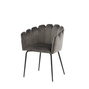 Limhamn – Chaise de salle à manger – Noir, Gris – 54 x 77 x 61 cm