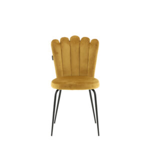 Limhamn – Chaise de salle à manger – Noir, Jaune – 54 x 83 x 45 cm