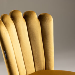 Limhamn – Chaise de salle à manger – Noir, Jaune – 54 x 83 x 45 cm