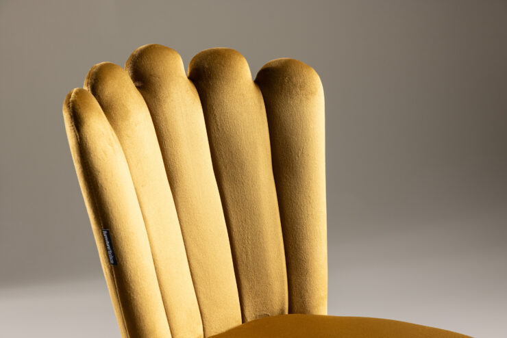 Limhamn – Chaise de salle à manger – Noir, Jaune – 54 x 83 x 45 cm
