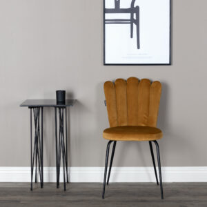 Limhamn – Chaise de salle à manger – Noir, Jaune – 54 x 83 x 45 cm