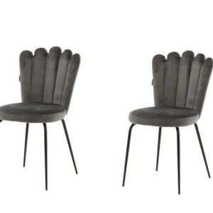 Limhamn – Chaise de salle à manger – Noir, Gris – 54 x 83 x 45 cm