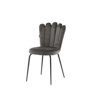 Limhamn – Chaise de salle à manger – Noir, Gris – 54 x 83 x 45 cm