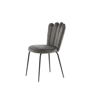 Limhamn – Chaise de salle à manger – Noir, Gris – 54 x 83 x 45 cm