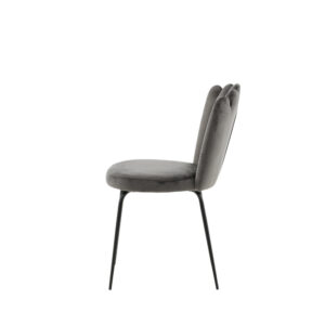 Limhamn – Chaise de salle à manger – Noir, Gris – 54 x 83 x 45 cm