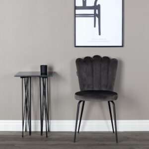 Limhamn – Chaise de salle à manger – Noir, Gris – 54 x 83 x 45 cm