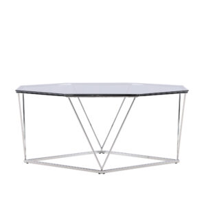 Österlen – Table basse – Transparent, Argenté – ⌀100 cm