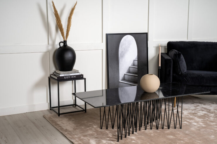 Stone – Table basse – Noir – 140 x 60 cm