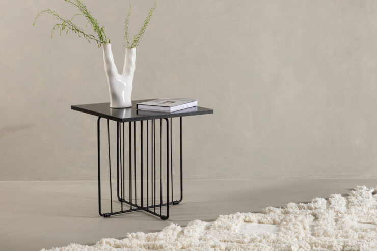 Dayton – Table basse – Noir – 40 x 40 cm