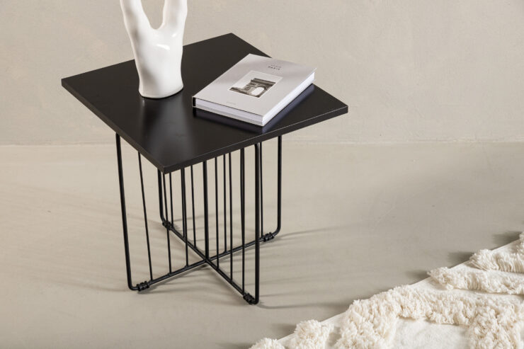 Dayton – Table basse – Noir – 40 x 40 cm