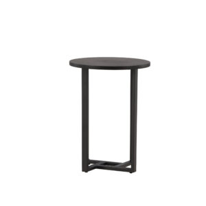Lawton – Table basse – Noir – ⌀40 cm