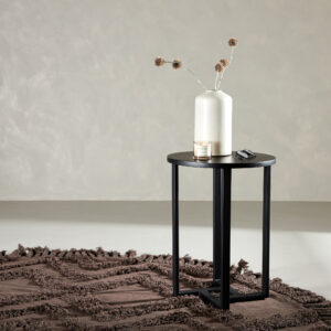 Lawton – Table basse – Noir – ⌀40 cm