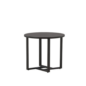 Lawton – Table basse – Noir – ⌀50 cm