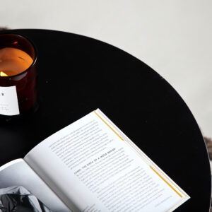 Lawton – Table basse – Noir – ⌀50 cm