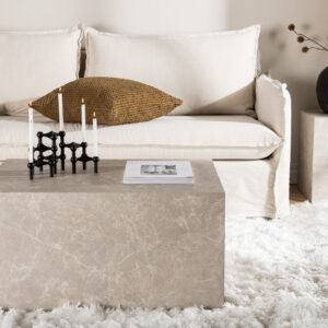York – Table basse – Beige – 80 x 60 cm