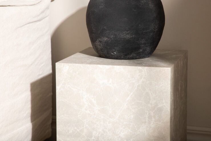 York – Table basse – Beige – 40 x 40 cm