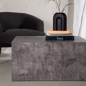 York – Table basse – Gris foncé – 80 x 60 cm
