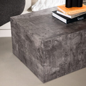 York – Table basse – Gris foncé – 80 x 60 cm