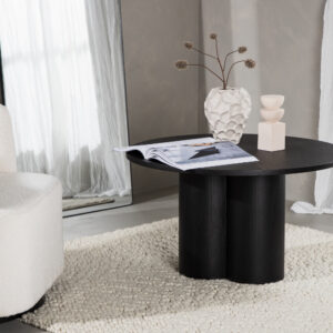 Olivia – Table basse – Noir – ⌀80 cm