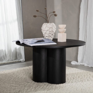 Olivia – Table basse – Noir – ⌀80 cm