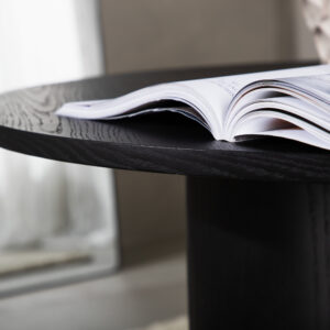 Olivia – Table basse – Noir – ⌀80 cm