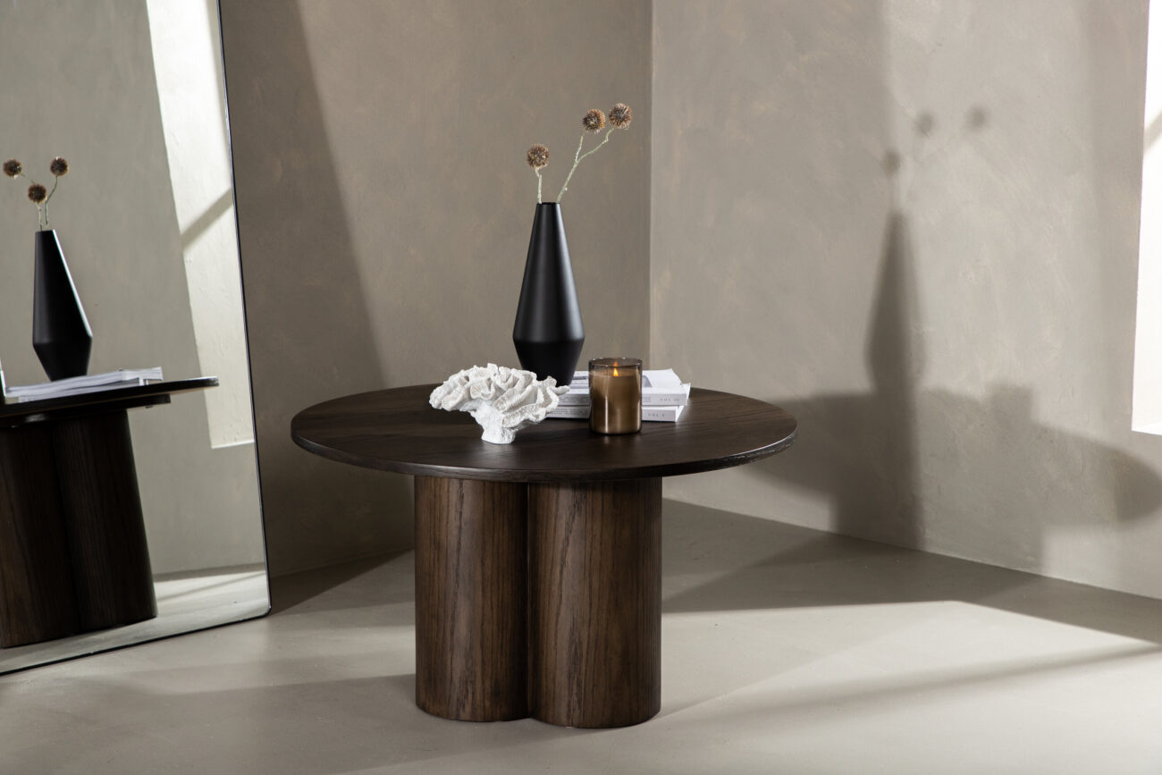 Olivia – Table basse – Moka – ⌀80 cm
